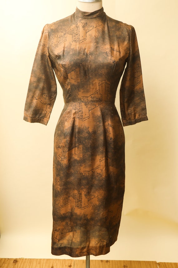 Brown Wiggle Dress | Jonathan Logan Designer Midi… - image 2
