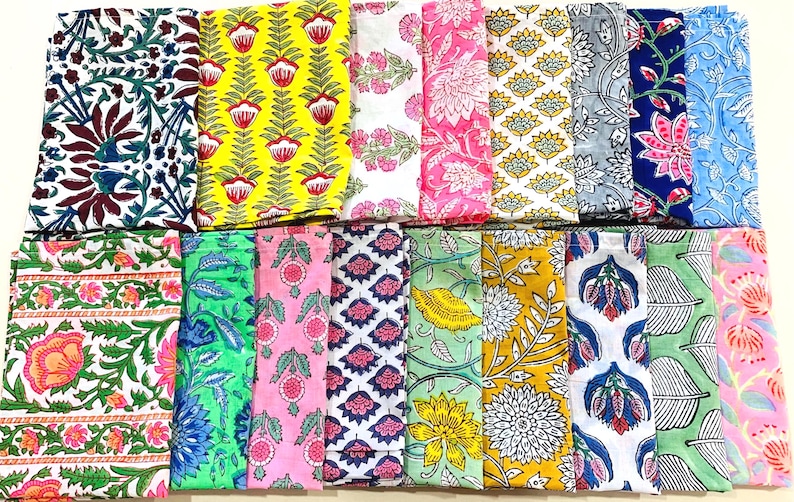 Hand Block Printed Cotton Cloth Napkins – Floral Dinner Napkins, Reusable Eco Friendly Table Napkins, Boho Kitchen Decor image 5
