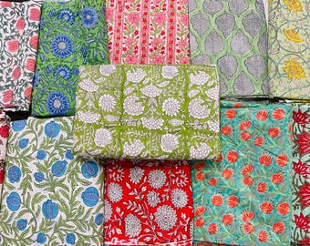 Hand Block Printed Cloth Napkins - Set of 100, Reusable Cotton Dinner Napkins