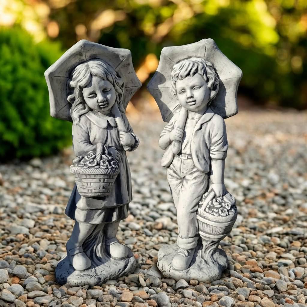 Boy Umbrella Statue - Etsy
