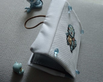 Squirtle cross stitched card holder