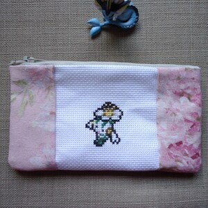 Floette cross stitched pencil bag image 1