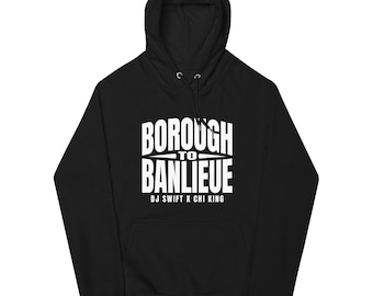 Schwarzer Hoodie B2B weiße Buchstaben
