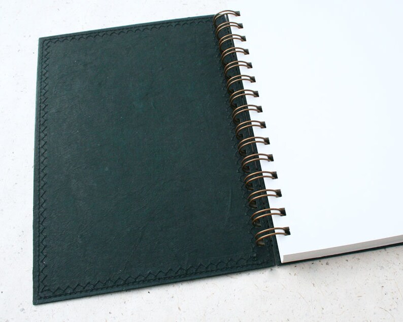 Blank Recycled Notebook / unlined notebook / A5 spiral Etsy