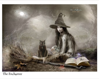 The Enchanter- Witch - Wicca - Wiccan - Warlock prints etc  signed  By Charlotte Bird