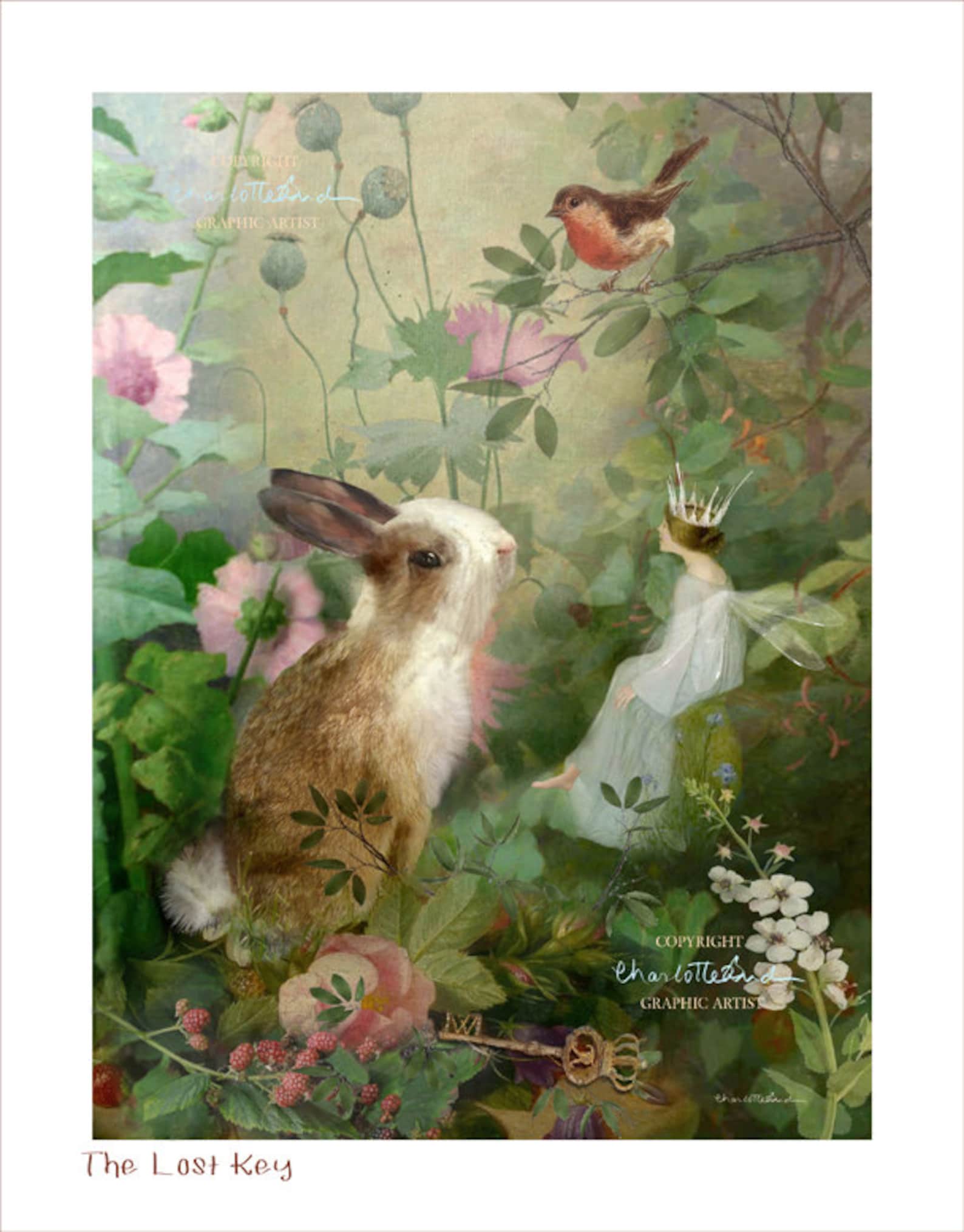 The Lost Key .. Fairy Print Mounted or Unmounted or Two Sizes - Etsy