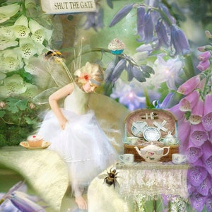 Song of the Bluebells.. Fairy Print Mounted or unmounted or two sizes of plaques to choose from-All  signed  By Charlotte Bird