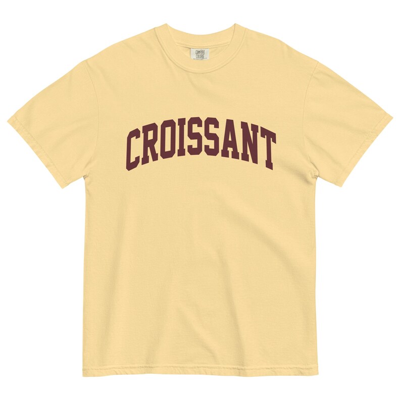 Croissant T-Shirt Sourdough Baker Gifts Unisex Garment-Dyed Heavyweight T-Shirt, Tshirt Gift, Baker Gifts, Bread, Starter