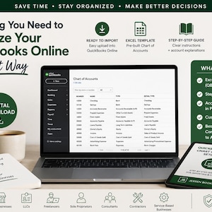 QuickBooks Online Chart of Accounts Template for Small Business