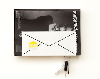 Modern entryway mail and key holder