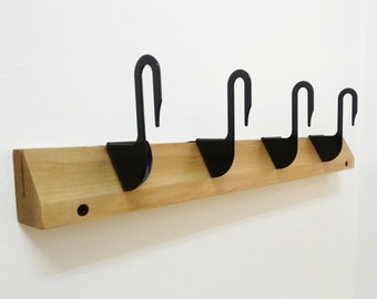 Swans Coat Rack - 5 or 4 Hooks