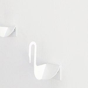 Modern Entryway Hooks Swan Wall Hooks image 6