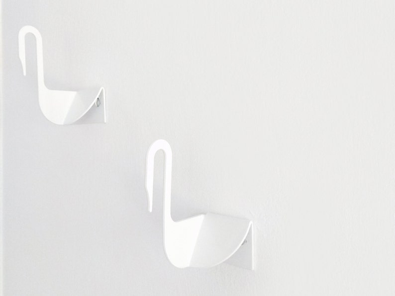 Modern Entryway Hooks Swan Wall Hooks image 6