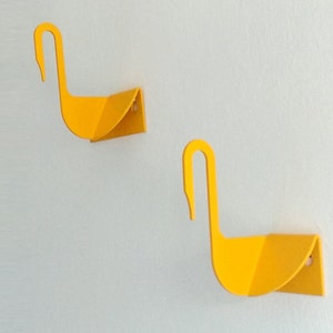 Modern Entryway Hooks Swan Wall Hooks Yolk Yellow