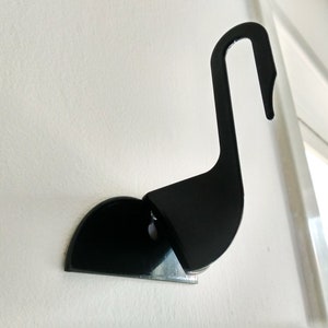 Modern Entryway Hooks Swan Wall Hooks Black