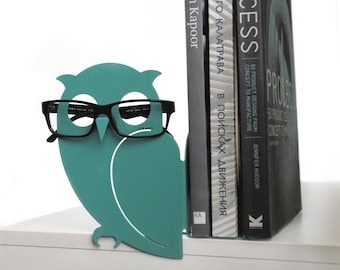 Blue Turquoise Owl bookend