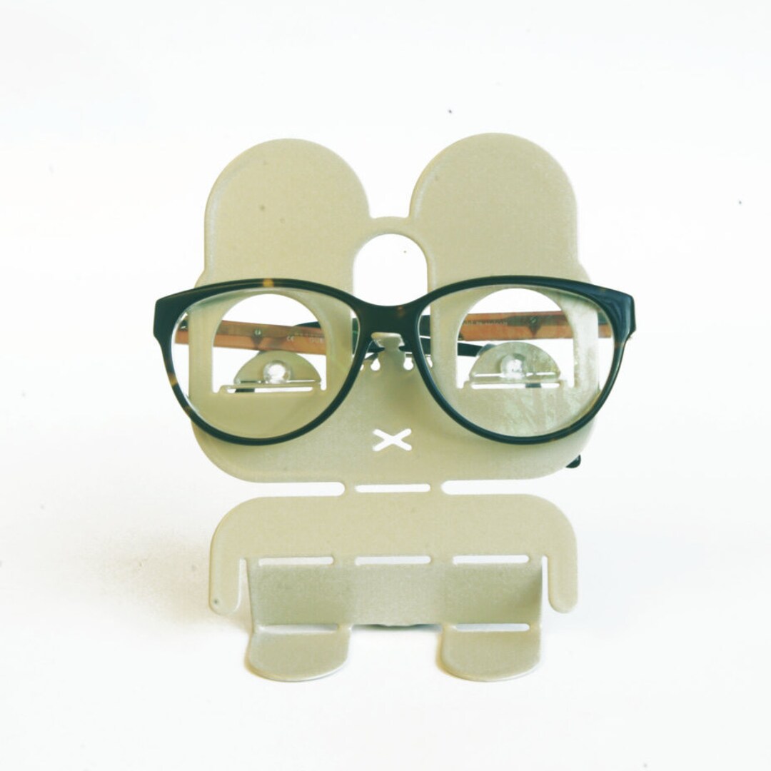 Animal Eyeglasses Holder Bedside Table Organizer Gray Rabbit Eyeglass Display Stand Bunny Decor