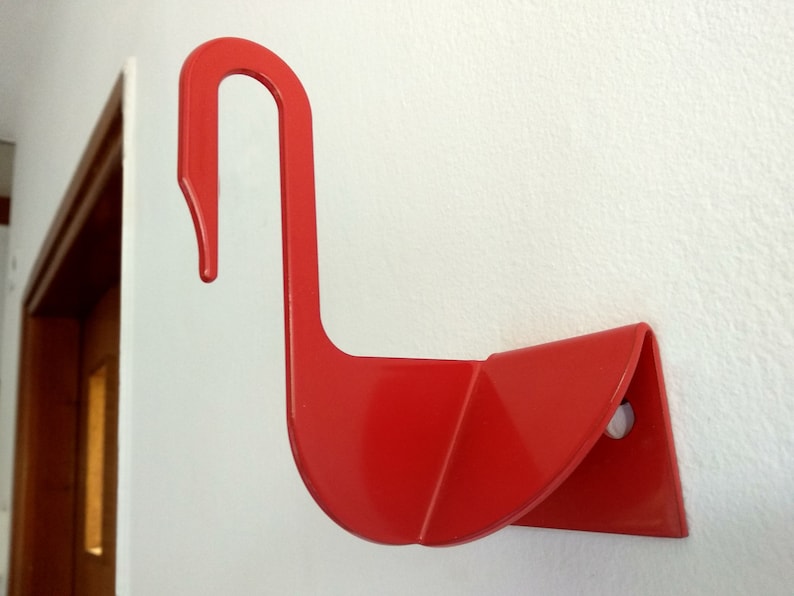 Modern Entryway Hooks Swan Wall Hooks Red