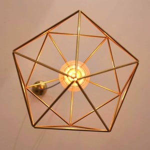 Pendent light fixture for dining room Geometric cage light image 10