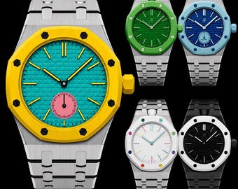 Kit de modificación de acero inoxidable 316L para AP x Swatch Royal Pop, actualización de caja y brazalete de reloj de lujo, conversión inspirada en el Royal Oak.