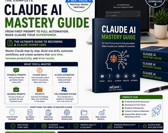 Claude AI Complete Guide | Master Skills, Prompts, Projects, and AI Automation | Business & Productivity Playbook | AI workbook and template
