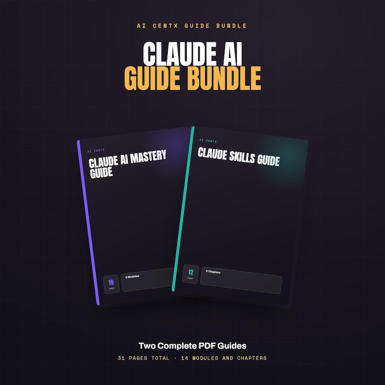 Claude AI Guide Bundle | Master Claude Skills, Prompts, Projects & AI Automation | 2 Book Set for Beginners to Pro | AI workbook template image 9