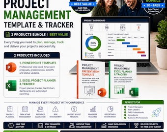 Pmo Tasktracker Project Management Template & Tracker | Excel Tracker | Powerpoint ...