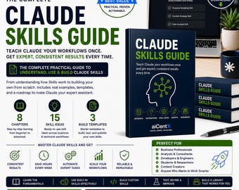 Claude AI Skills Guide | Build Custom AI Skills, Automate Workflows & Get Consistent Results | Beginner Playbook | PDF Digital Download