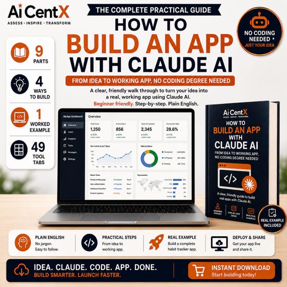 How to Build an App with Claude AI, Beginner Guide for Non-Coders | Idea to Working App, No Coding Needed | AI Claude Book and Guide