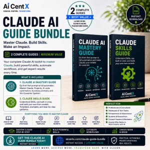 Claude AI Guide Bundle | Master Claude Skills, Prompts, Projects & AI Automation | 2 Book Set for Beginners to Pro | AI workbook template image 2