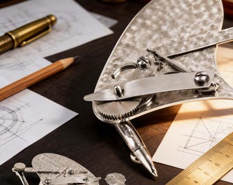 Juego de ruedas de punteado mecánicas, herramienta de dibujo de patrones intercambiables, instrumento de dibujo de estilo vintage, herramienta profesional de caligrafía y diseño.