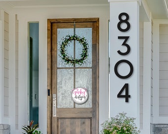Large Modern Metal Address Numbers | Individual Numbers & Letters | Modern Bold Font.