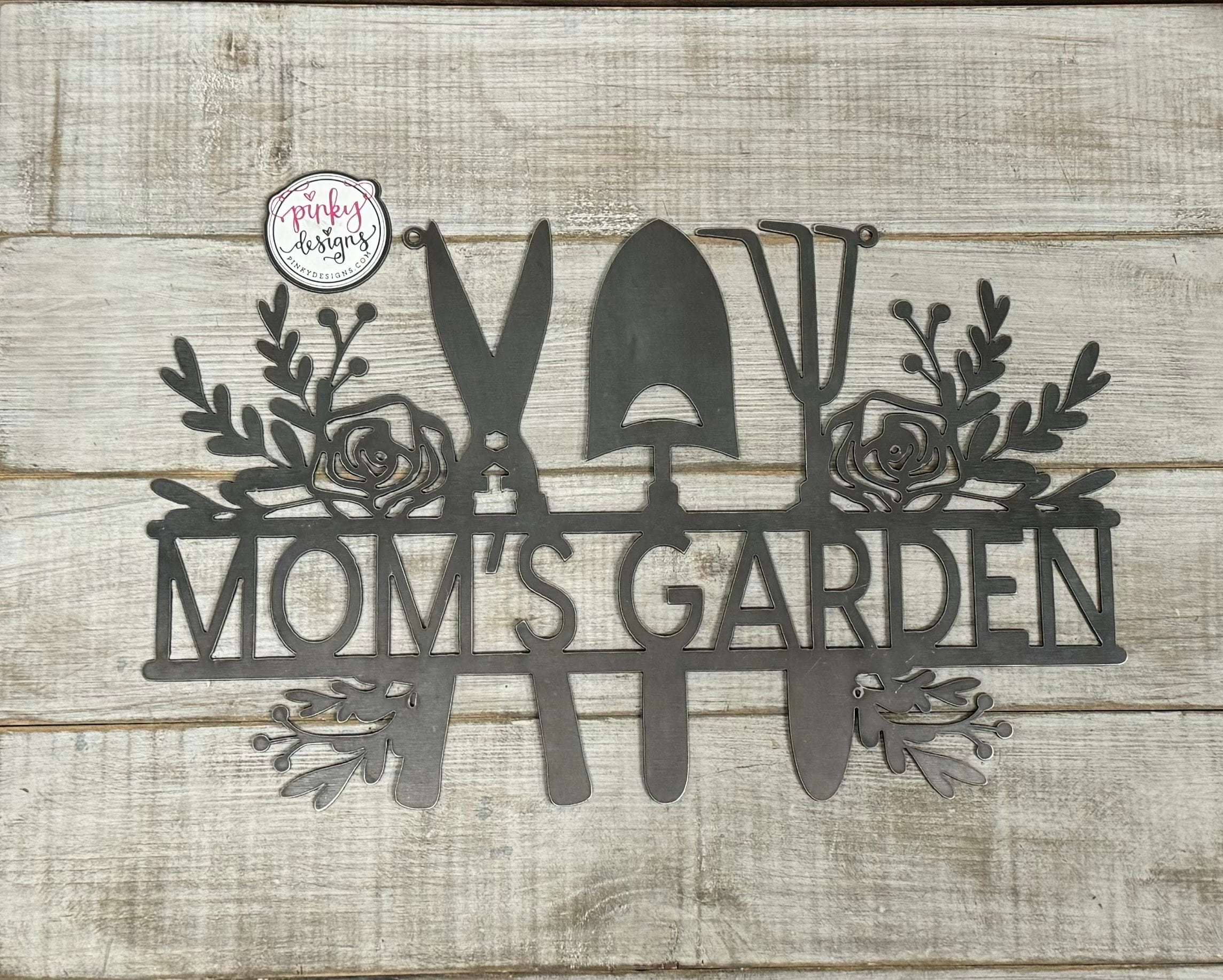 Custom Metal Garden Sign, Customizable, Rose Garden Sign, Garden or Greenhouse Decor, Personalized Metal Sign, Garden Sign with Roses.
