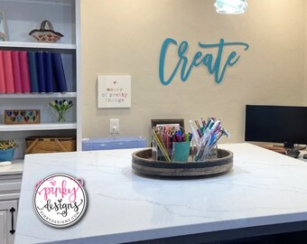 Create Metal Word Sign | Craft Room | School Room  or Office Decor | Font 3.