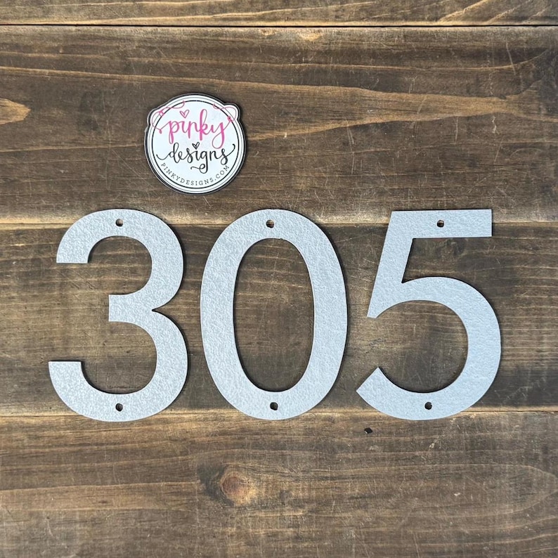 Modern Metal House Numbers & Letters | Individual House Numbers | Modern Address Numbers | Modern Numbers | Individual Metal Letters Silver