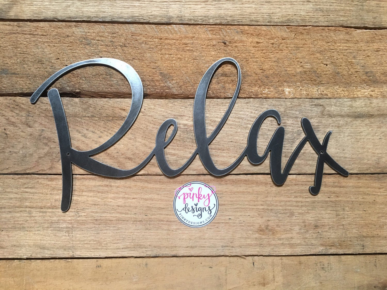 Relax Metal Sign 14 INCH Relax Sign Bathroom Decor Etsy