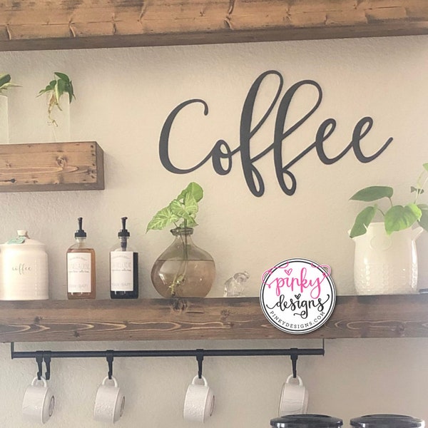 Coffee Metal Word Sign, Barista Gift, Coffee Shop Decor, Coffee Trailer Decor, Coffee.