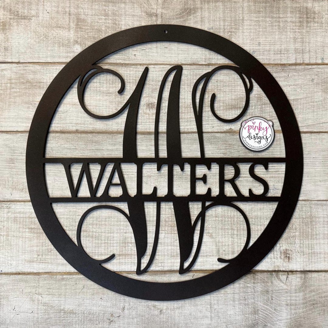 Custom Metal Signs | Monogram Wall Decor | Metal Wall Art | Last Name ...