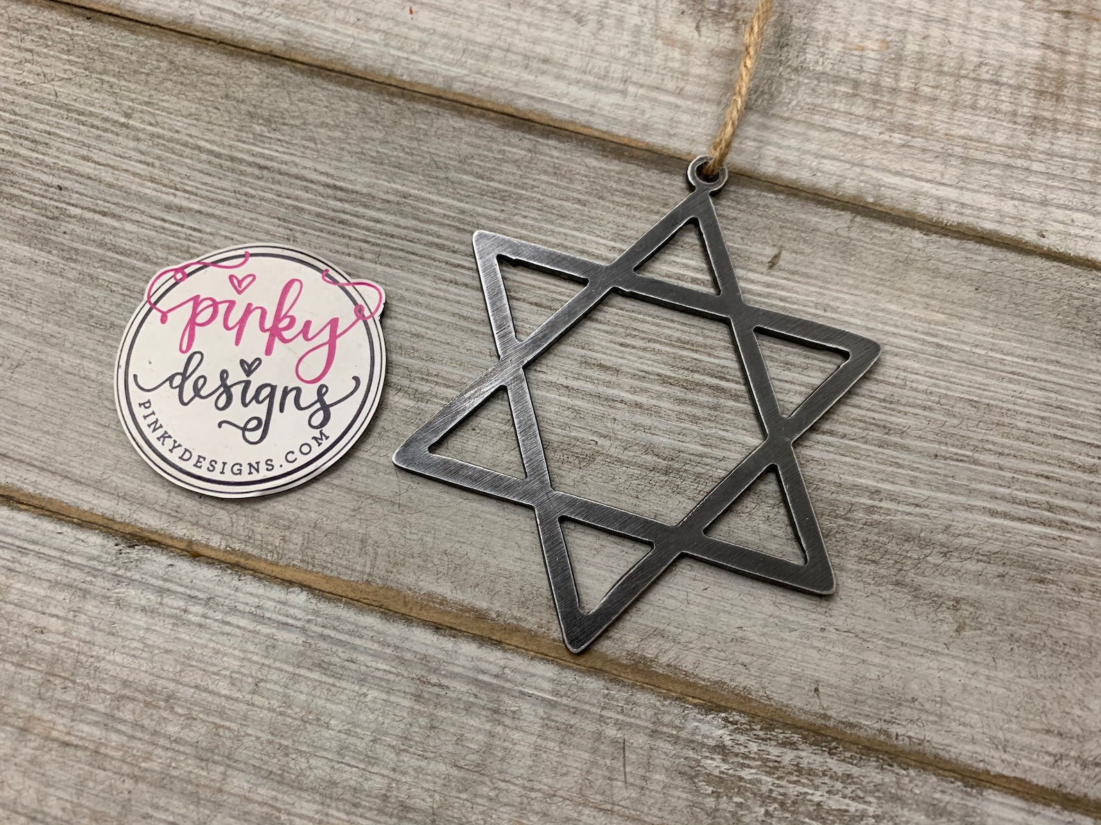 Star of David Metal Ornament Christmas Tree Decor Jewish Etsy