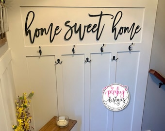 Home Sweet Home Metal Words, Foyer Decor, Gallery Wall Decor, Home Sweet Home.