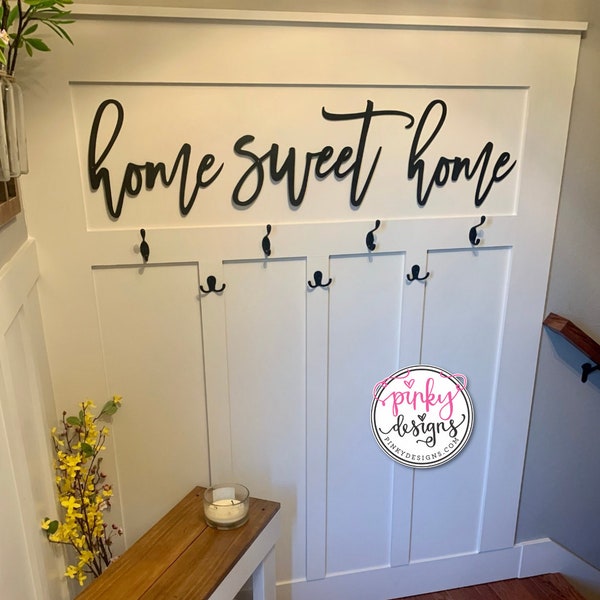 Home Sweet Home Metal Words, Foyer Decor, Gallery Wall Decor, Home Sweet Home.