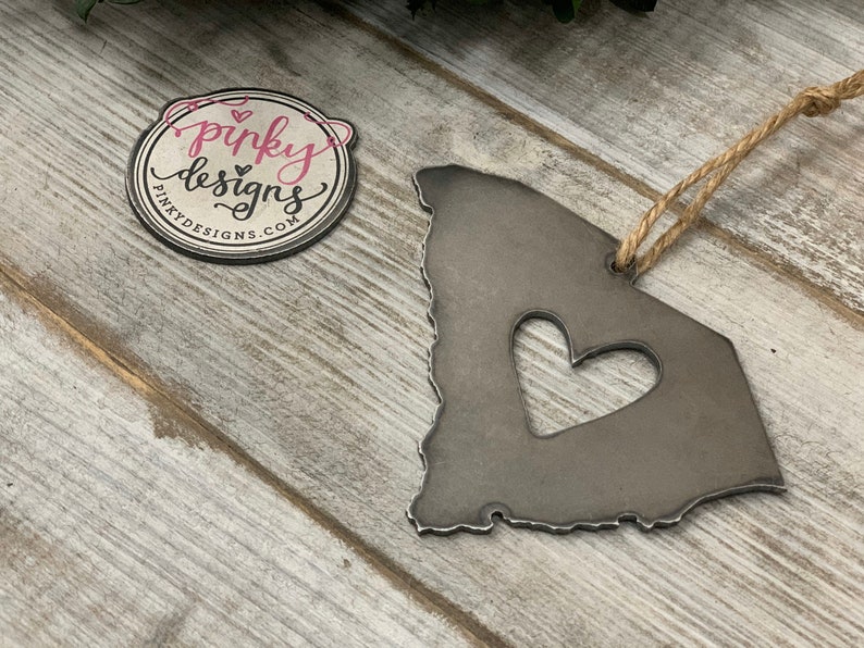 Metal Ornament Metal State Ornament Christmas Tree Decor South Carolina South Carolina State Ornament Christmas Tree Ornaments