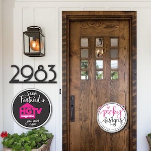 Mid Century Metal House Number Sign | Retro Style Address Sign | Mid Century Modern House Numbers | Modern Address Numbers | MCM - Style A17