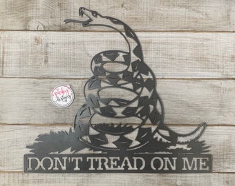 Don't Tread On Me Metal Sign, Man Cave, Second Amendment, Gift for Him, American Independence, Don't Tread On Me.