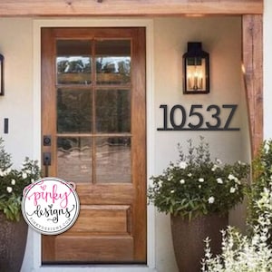 Modern Metal House Number Sign | Classic Metal House Numbers | Modern Address Sign | Modern Address Numbers | Custom Address - Style A10