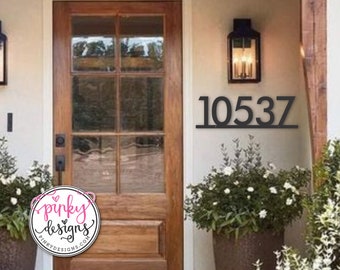 Modern Metal House Number Sign | Custom Address Numbers | Style A10.
