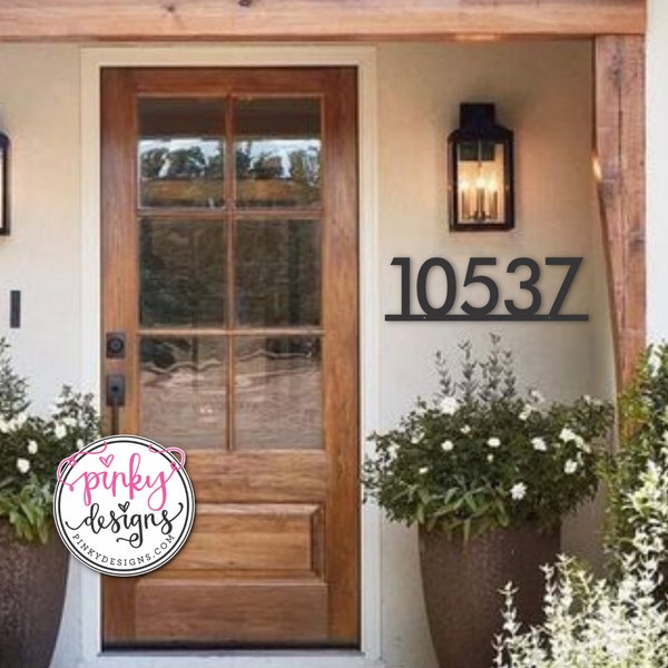 Modern Metal House Number Sign | Custom Address Numbers | Style A10.