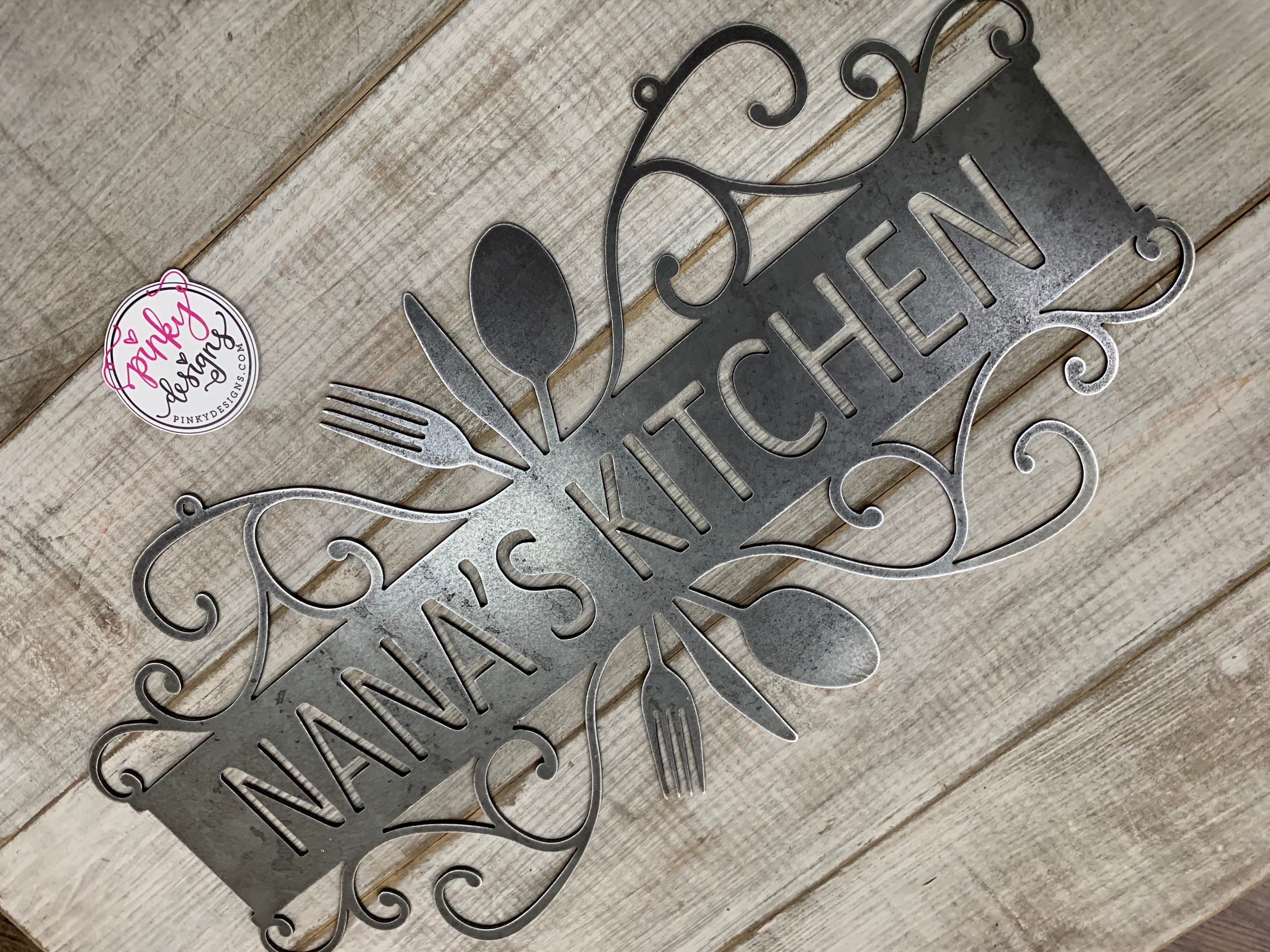 Kitchen Gifts, Custom Metal Sign for Kitchen, Personalized Kitchen Sig