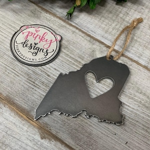 Maine State Ornament | Metal Ornament | Christmas Tree Ornaments | Metal State Ornament | Christmas Tree Decor | Maine