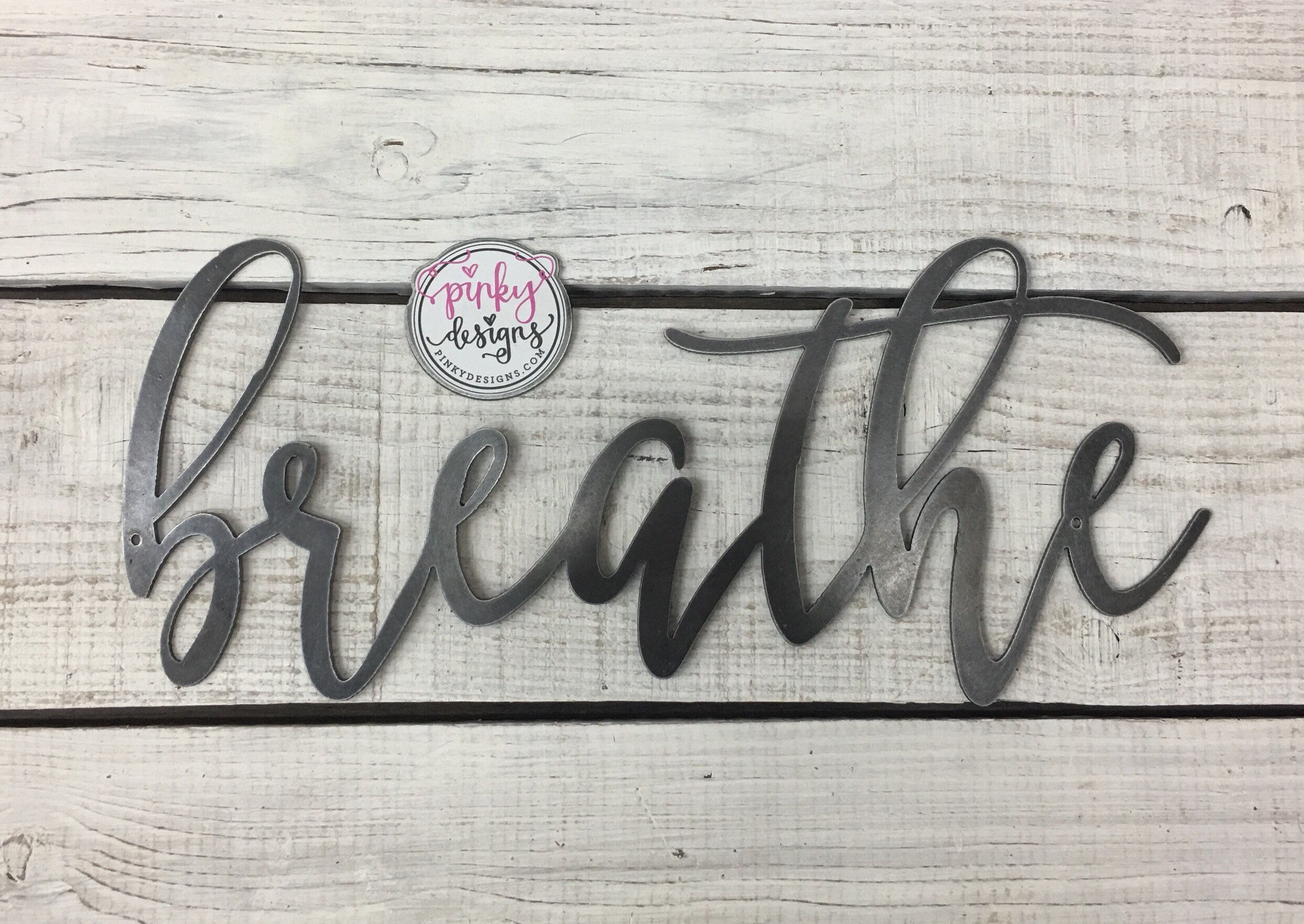 Breathe Metal Sign 14 INCH Breathe Sign Breathe Metal | Etsy